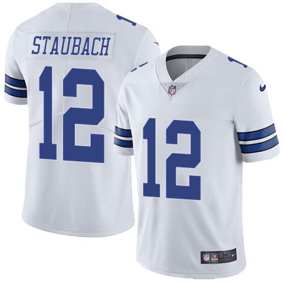 Men's Dallas Cowboys #12 Roger Staubach White Vapor Untouchable Limited Stitched Football Jersey Men's Dallas Cowboys #12 Roger Staubach White Vapor Untouchable Limited Stitched Football Jersey